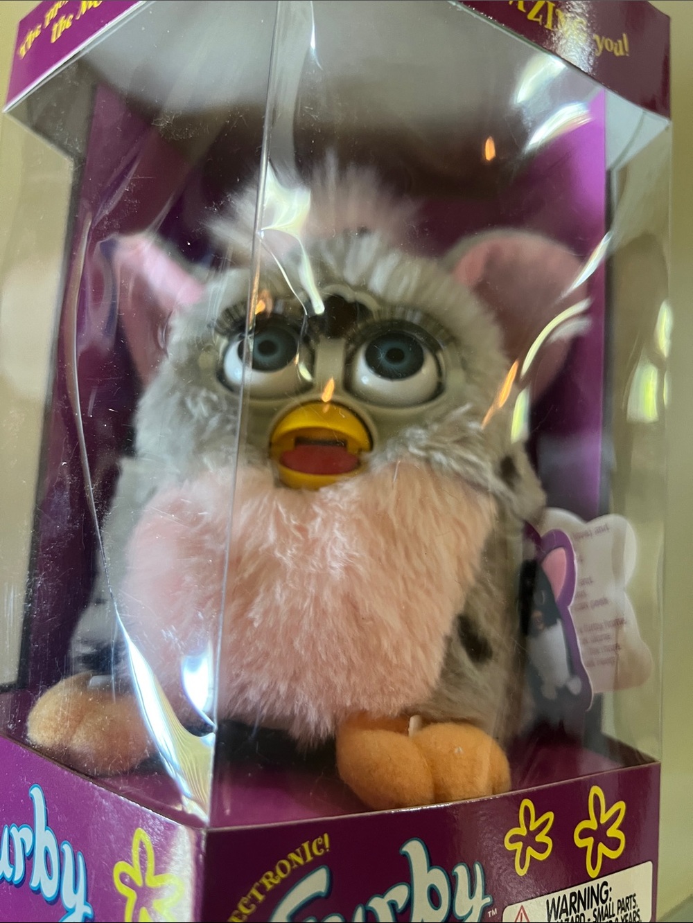Hasbro Furby Plush in Pink, White, Yellow, Orange